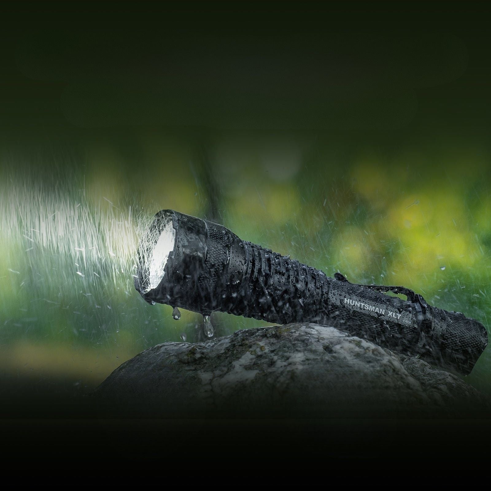 Tactical flashlight beam shining through heavy rain – Lights &amp; Illumination collection at AGG Gear