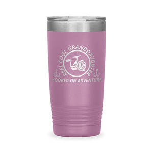 Reel Cool Granddaughter - Polar Camel 20oz engraved tumbler, front view, Light Purple