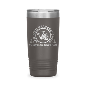 Reel Cool Granddaughter - Polar Camel 20oz engraved tumbler, front view, Pewter