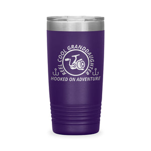 Reel Cool Granddaughter - Polar Camel 20oz engraved tumbler, front view, Purple