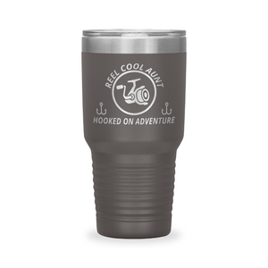 Reel Cool Aunt - Polar Camel 30oz engraved tumbler, front view, Pewter
