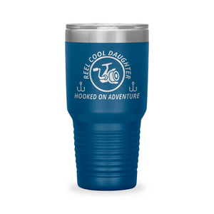 Reel Cool Daughter - Polar Camel 30oz engraved tumbler, front view, Blue