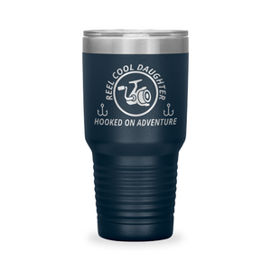 Reel Cool Daughter - Polar Camel 30oz engraved tumbler, front view, Navy