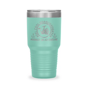 Reel Cool Granddaughter - Polar Camel 30oz engraved tumbler, front view, Teal