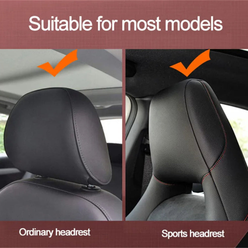 Graphic comparing ordinary and sport headrests to show which seats fit the organizer