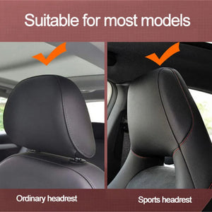 Graphic comparing ordinary and sport headrests to show which seats fit the organizer
