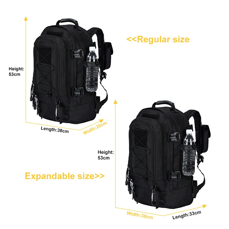 65L Expandable Outdoor Backpack with MOLLE-Style Gear Storage | AGG Gear