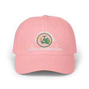 REEL COOL HUSBAND embroidered dad cap - Pink - front view