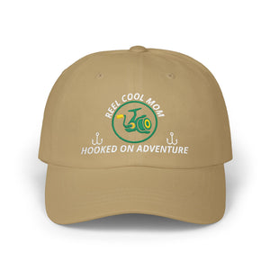 REEL COOL MOM embroidered dad cap - Khaki - front view