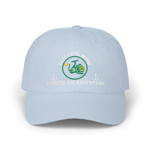 REEL COOL MOM embroidered dad cap - Light Blue - front view