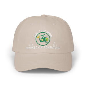 REEL COOL MOM embroidered dad cap - Stone - front view