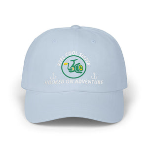 REEL COOL SISTER embroidered dad cap - Light Blue - front view