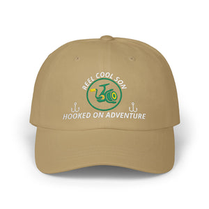 REEL COOL SON embroidered dad cap - Khaki - front view