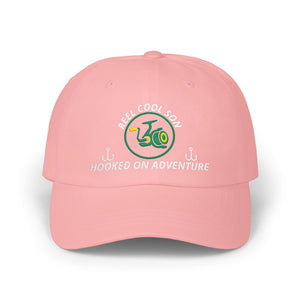 REEL COOL SON embroidered dad cap - Pink - front view