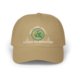 REEL COOL UNCLE embroidered dad cap - Khaki - front view