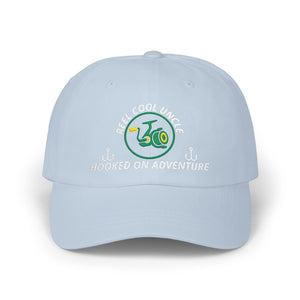 REEL COOL UNCLE embroidered dad cap - Light Blue - front view
